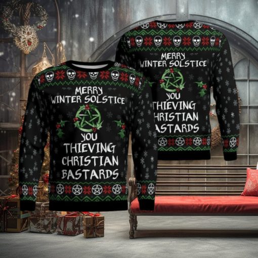 Witch   Merry Winter Solstice   Ugly Sweater