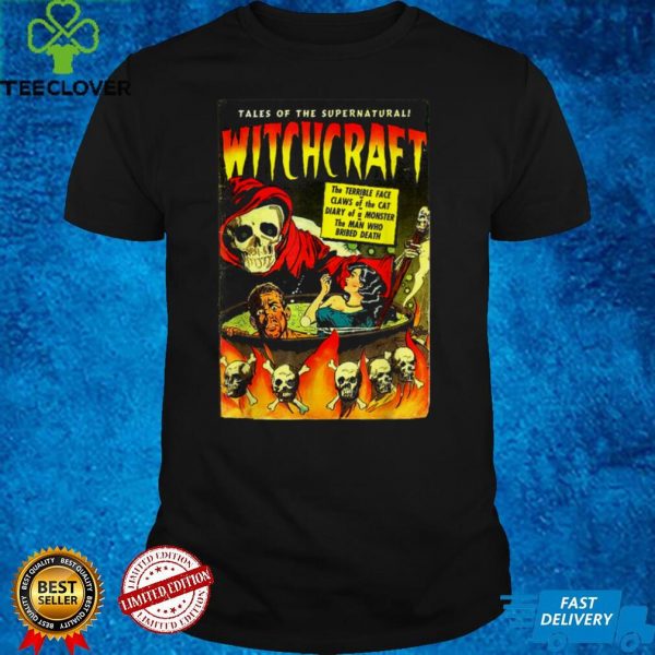 Witchcraft Vintage Skeleton Spooky horror Comics Halloween T Shirt