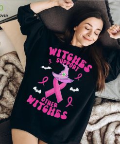 Witches Support Other Witches Halloween Witch Breast Cancer Shirt