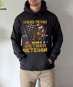With Us Flag With Combat Boots Patriotic Vietnam Veteran New Design T Shirt