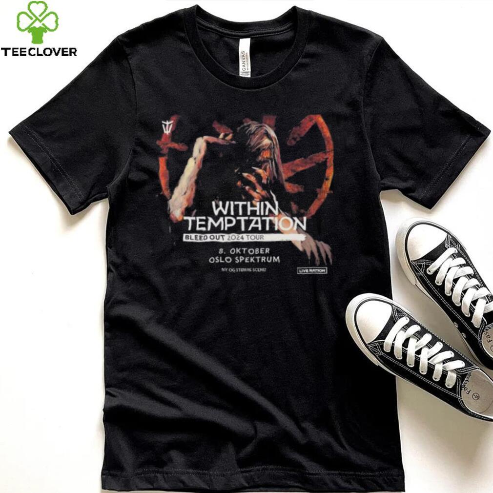 Within temptation bleed out 2024 tour on 8 october at oslo spektrum shirt Within temptation bleed out 2024 tour on 8 october at oslo spektrum shirt