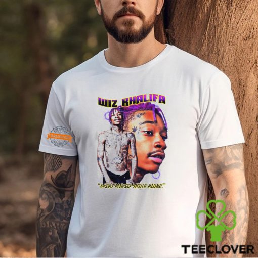 Wiz Khalifa Great Minds Think Alone Rapper Bootleg Vintage Shirt