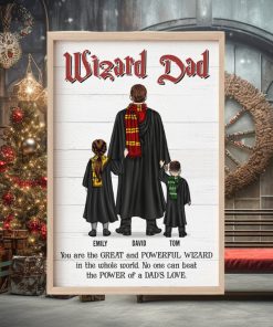Wizard Dad, Personalized Canvas Print