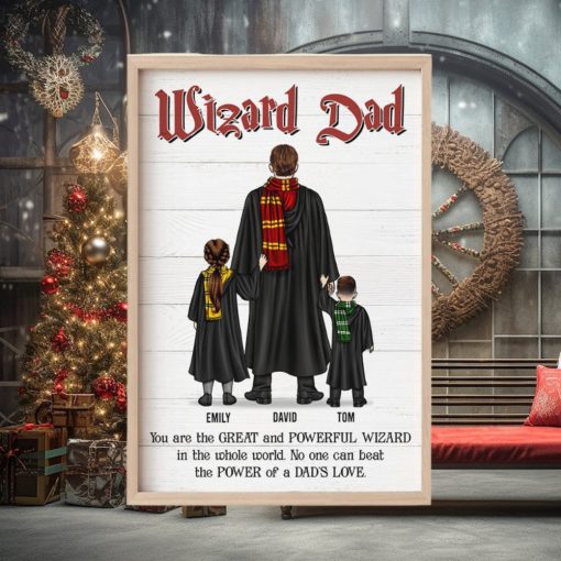 Wizard Dad, Personalized Canvas Print