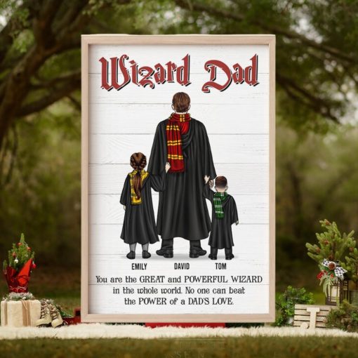 Wizard Dad, Personalized Canvas Print