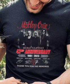 Motley Crue World Tour 2023 42nd Anniversary 1981 – 2023 Thank You For The Memories T Shirt