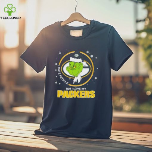 I Hate People But I Love My Green Bay Packers Grinch Shirt