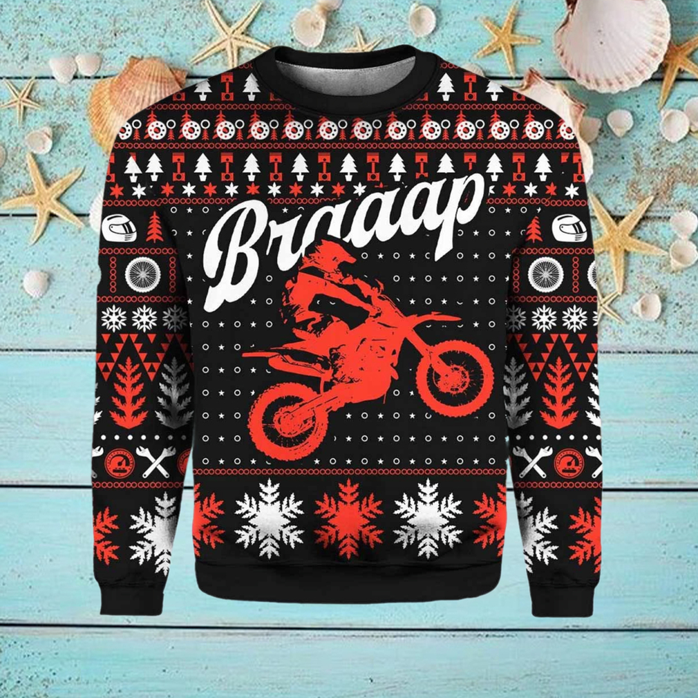 Braaap Moto Red Version Ugly Christmas Sweater Braaap Moto Red Version Ugly Christmas Sweater