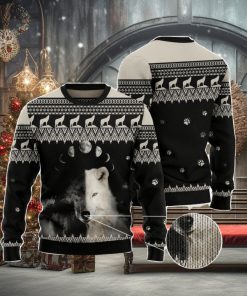 Wolf Day And Night Family Gift Ugly Christmas Sweater