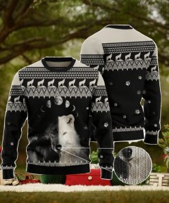 Wolf Day And Night Family Gift Ugly Christmas Sweater