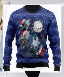 Wolf Moon Christmas Graphic Sweater