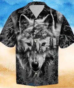 Wolf Mountain Tropical Hawaiian Shirt