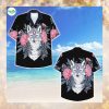 Wolf and Flower Hawaiian Shirt