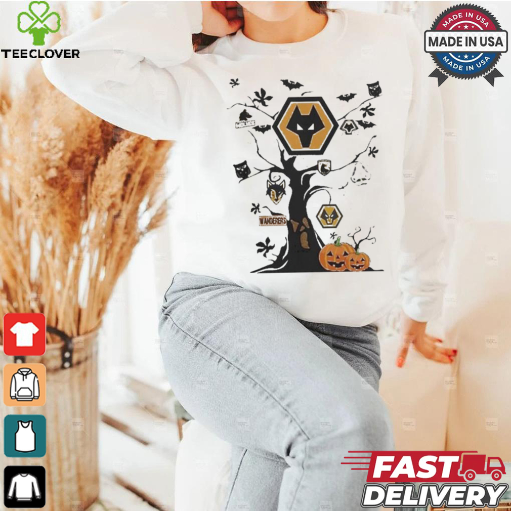 Wolverhampton Wanderers Halloween Hanging Tree Spooky T Shirt Wolverhampton Wanderers Halloween Hanging Tree Spooky T Shirt