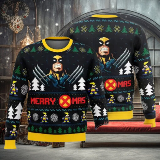 Wolverine Merry Xmas Ugly Christmas Sweater, Wolverine Movie Xmas Sweatshirt
