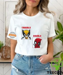 Wolverine and Deadpool chibi double trouble cartoon hoodie, sweater, longsleeve, shirt v-neck, t-shirt