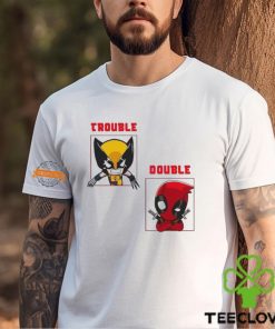 Wolverine and Deadpool chibi double trouble cartoon hoodie, sweater, longsleeve, shirt v-neck, t-shirt