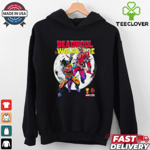 Wolverine vs. Deadpool comic graphic shirt