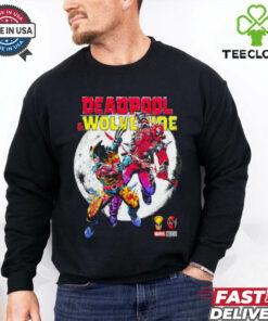 Wolverine vs. Deadpool comic graphic shirt