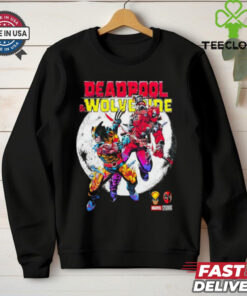 Wolverine vs. Deadpool comic graphic shirt