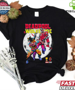 Wolverine vs. Deadpool comic graphic shirt
