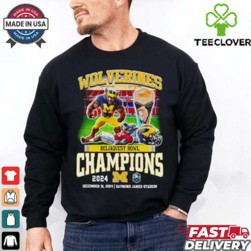 Wolverines Reliaquest Bowl Champions 2024 mascot shirt