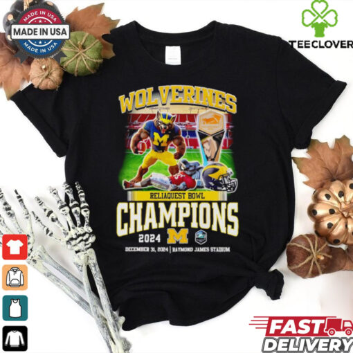 Wolverines Reliaquest Bowl Champions 2024 mascot shirt