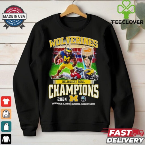 Wolverines Reliaquest Bowl Champions 2024 mascot shirt