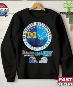 Wolveriness on Saturdays x Lions on Sundays skyline logo shirt 1 Wolveriness on Saturdays x Lions on Sundays skyline logo shirt