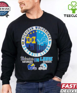 Wolveriness on Saturdays x Lions on Sundays skyline logo shirt 3 Wolveriness on Saturdays x Lions on Sundays skyline logo shirt