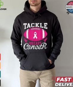 Woman Tackle Football Pink Ribbon Breast Cancer Awareness Women's Oversized Comfort T Shirt