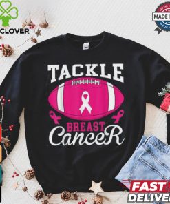 Woman Tackle Football Pink Ribbon Breast Cancer Awareness Women's Oversized Comfort T Shirt