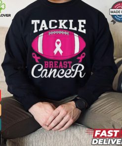 Woman Tackle Football Pink Ribbon Breast Cancer Awareness Women's Oversized Comfort T Shirt