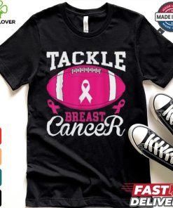 Woman Tackle Football Pink Ribbon Breast Cancer Awareness Women's Oversized Comfort T Shirt