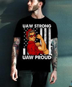 Woman's UAW Strong UAW Proud Union Pride Laborer Worker Red T Shirt