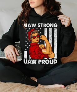 Woman's UAW Strong UAW Proud Union Pride Laborer Worker Red T Shirt