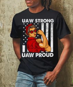 Woman's UAW Strong UAW Proud Union Pride Laborer Worker Red T Shirt