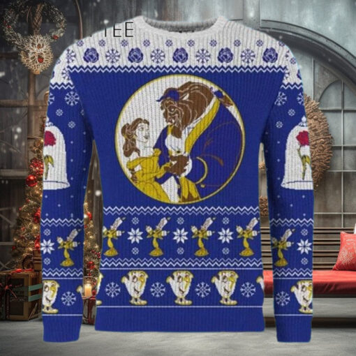 Women Disney Ugly Christmas Sweater, Beauty Beast Sweater Raiseuptee