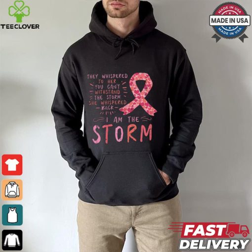 Women Ribbon I Am The Storm Survivor Breast Cancer Awareness Gift T Shirt