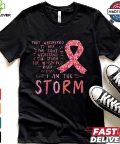 Women Ribbon I Am The Storm Survivor Breast Cancer Awareness Gift T Shirt