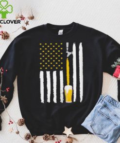 Womens Beer T Shirt Craft Beer American Flag USA T Shirt