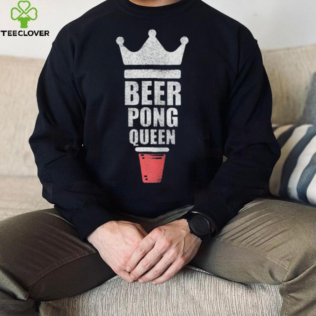 Womens Beer T Shirt Womens Beer Pong Queen Beer Lover T Shirt