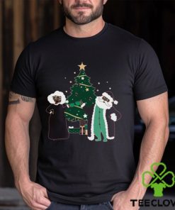 Women's Black Paper Party Nana and Papa Klaus Holiday Cheers T Shirt