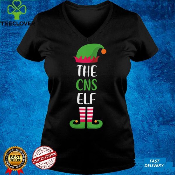 Womens CNS Elf Christmas Family Matching Funny Xmas Nurse Gift V Neck T Shirt