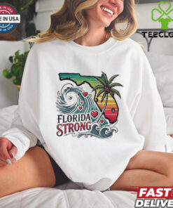 Womens Florida Strong Printed V Neck T Shirt