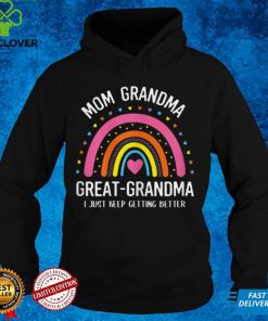 Womens Funny Mom Grandma Great Grandma Funny Mother's Day Rainbow T Shirt