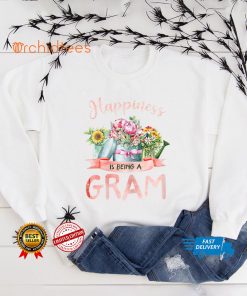 Womens Happiness Is Being A Gram Mothers Day For Grandma Mom T Shirt
