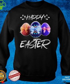 Womens Happy Easter Eggs With Cute Eggs For Women Kids Men V Neck T Shirt