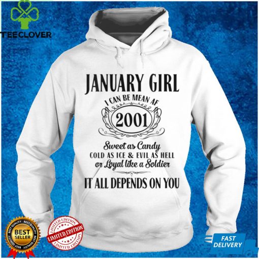 Womens Im January Girl 2001 Birthday Born In January 2001 Girl V Neck T Shirt