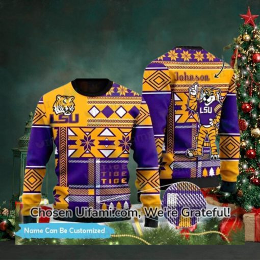 Womens LSU Sweater Personalized Inspiring Cool LSU Gifts